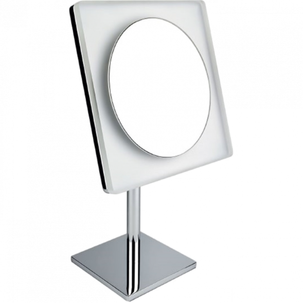 Косметическое зеркало COLOMBO DESIGN SPECCHI INGRANDITORI B9755 настольное с подсветкой увеличение 3 раза питание от розетки цвет хром B9755.CR