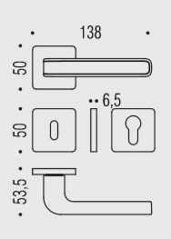 Дверная ручка Colombo TECNO MO11R хром матовый/хром MO11R.CR/CM