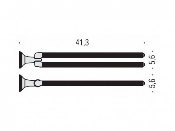 Полотенцедержатель COLOMBO DESIGN HERMITAGE B3312.OA двойной цвет античная латунь