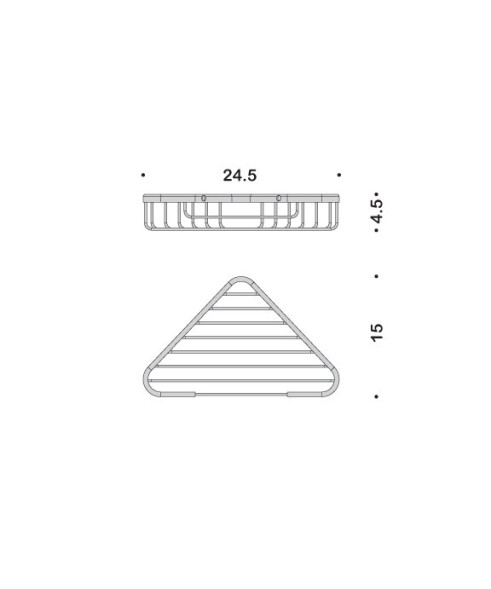 Полочка корзинка COLOMBO DESIGN BASIC B2734 угловая цвет хром B2734.CR