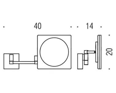 Косметическое зеркало COLOMBO DESIGN SPECCHI INGRANDITORI B9756 настенное с подсветкой увеличение 3 раза питание от сети цвет хром B9756.CR