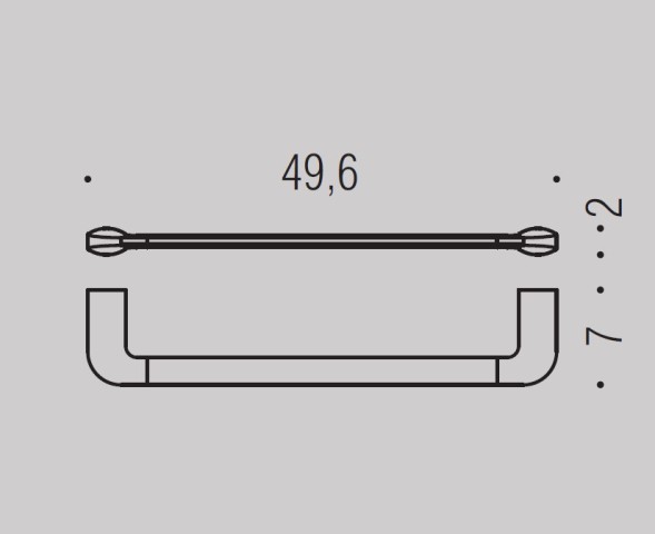 Полотенцедержатель COLOMBO DESIGN TRENTA B3010.GM широкий цвет графит матовый
