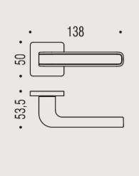 Дверная ручка Colombo TECNO MO11RSB хром матовый/хром MO11RSB.CR/CM