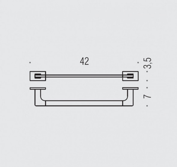 Полотенцедержатель COLOMBO DESIGN LOOK B1609.NM широкий цвет черный матовый B1609.NM