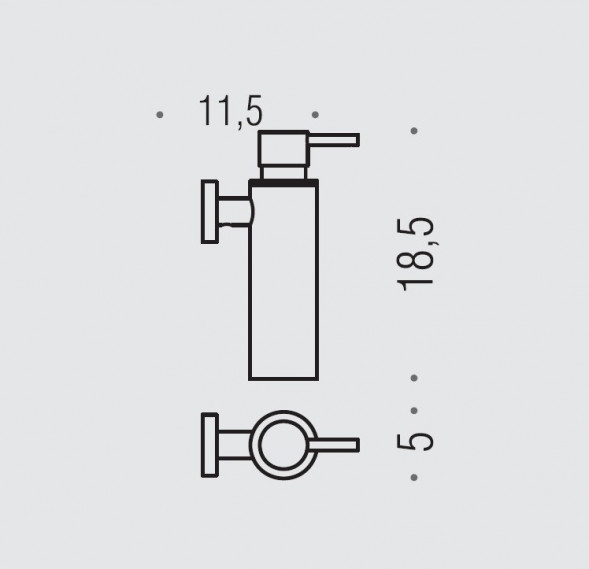Дозатор COLOMBO DESIGN PLUS W4981.NM настенный цвет черный матовый