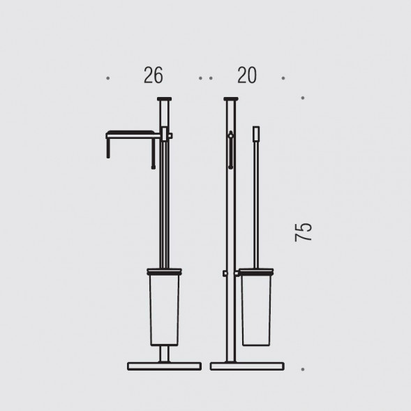Стойка COLOMBO DESIGN PLUS W4935 с полотенцедержателем и держателем туалетной бумаги цвет хром W4935.CR