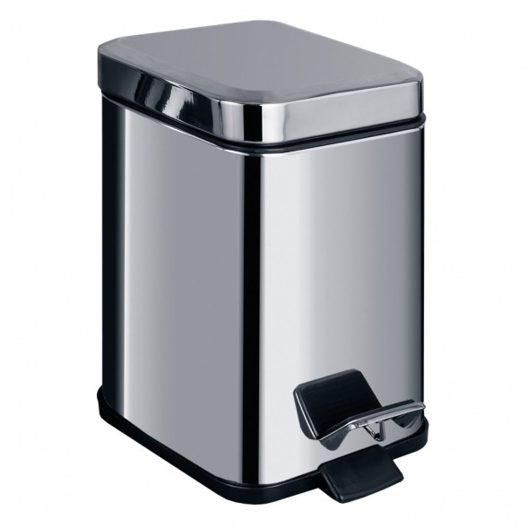 Ведро COLOMBO DESIGN COMPLEMENTI B9210 напольное с крышкой с педалью 3 л цвет нержавеющая сталь B9210.IL