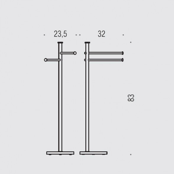 Стойка COLOMBO DESIGN PLUS W4936 с полотенцедержателем двойным цвет хром W4936.CR