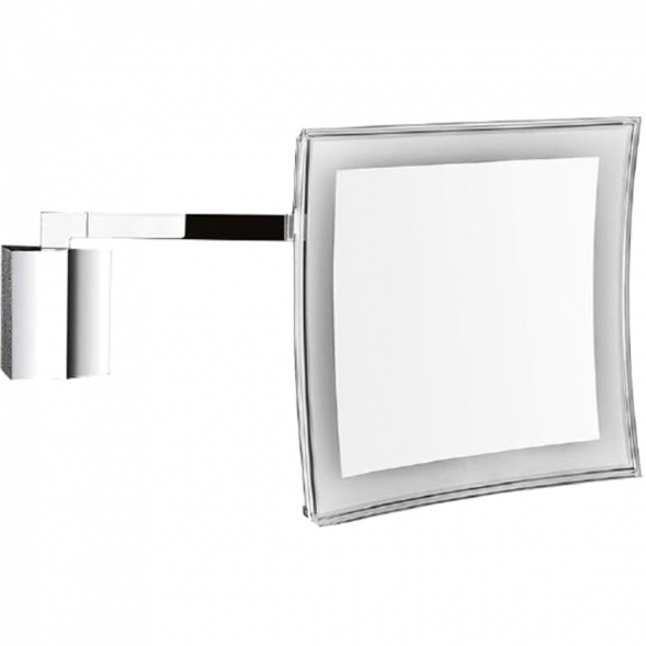 Косметическое зеркало COLOMBO DESIGN SPECCHI INGRANDITORI B9760 настенное с подсветкой увеличение 3,5 раза питание от сети цвет хром B9760.CR
