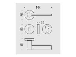 Дверная ручка Colombo TOOL MD11R хром