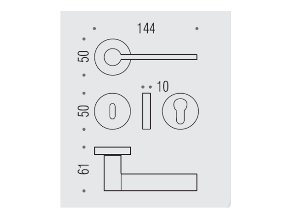 Дверная ручка Colombo TOOL MD11R хром