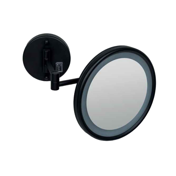 Косметическое зеркало COLOMBO DESIGN SPECCHI INGRANDITORI B9954.NE настенное с подсветкой увеличение 3 раза питание от сети цвет черный B9954.NE