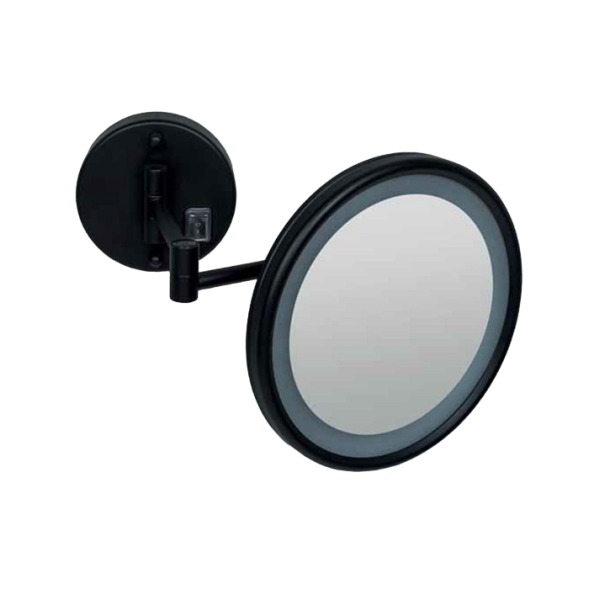 Косметическое зеркало COLOMBO DESIGN SPECCHI INGRANDITORI B9954.NE настенное с подсветкой увеличение 3 раза питание от сети цвет черный B9954.NE