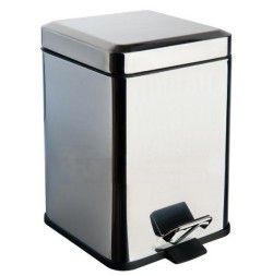 Ведро COLOMBO DESIGN COMPLEMENTI B9211 напольное с крышкой с педалью 6 л цвет нержавеющая сталь