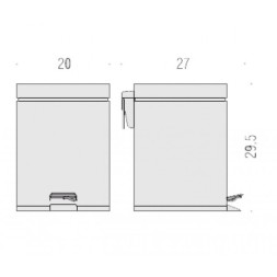 Ведро COLOMBO DESIGN COMPLEMENTI B9211 напольное с крышкой с педалью 6 л цвет нержавеющая сталь