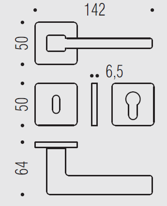 Дверная ручка Colombo ESPRIT BT11R хром BT11R.CR