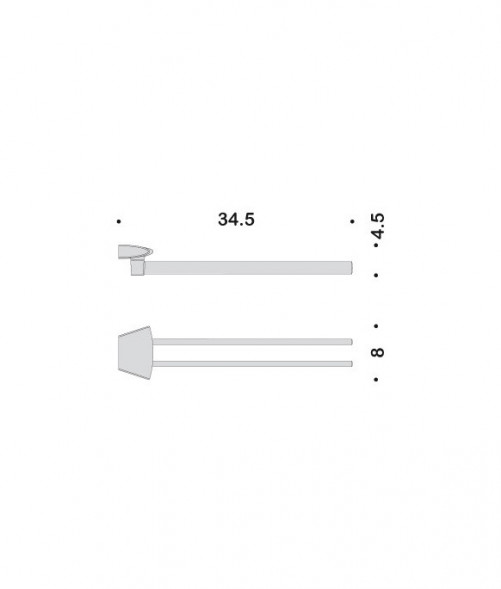 Полотенцедержатель COLOMBO DESIGN LAND B2813 двойной пововоротный цвет хром B2813.CR