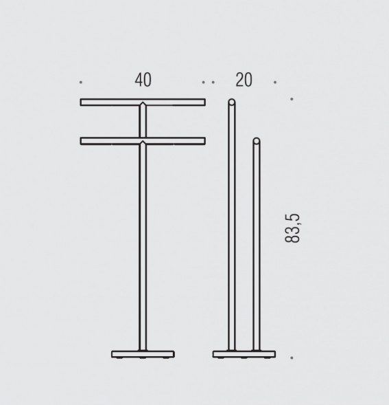 Стойка COLOMBO DESIGN PLUS W4938 с полотенцедержателем двойным цвет хром W4938.CR