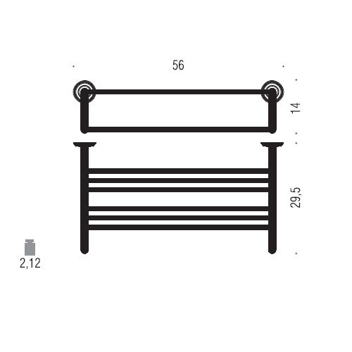 Полотенцедержатель COLOMBO DESIGN HERMITAGE B3387 Полка двойная цвет хром B3387.CR