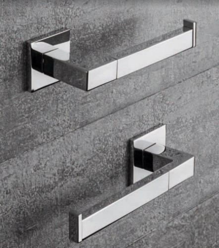 Держатель туалетной бумаги COLOMBO DESIGN BASICQ B3708SX без крышки левый цвет хром B3708S.CR