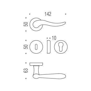 Дверная ручка Colombo PETER ID11R золото матовое ID11R.OM