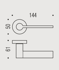 Дверная ручка Colombo TOOL MD11RSB хром матовый MD11RSB.CM