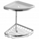 Полочка корзинка COLOMBO DESIGN ANGOLARI B9601 угловая двойная с керамической полкой с крючком цвет хром B9601.CR