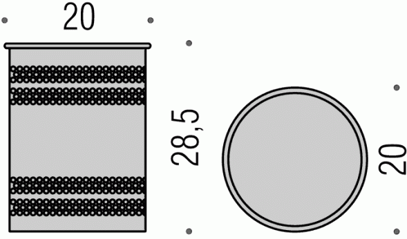 Ведро COLOMBO DESIGN CONTRACT B9964 напольное без крышки цвет нержавеющая сталь B9964.CR