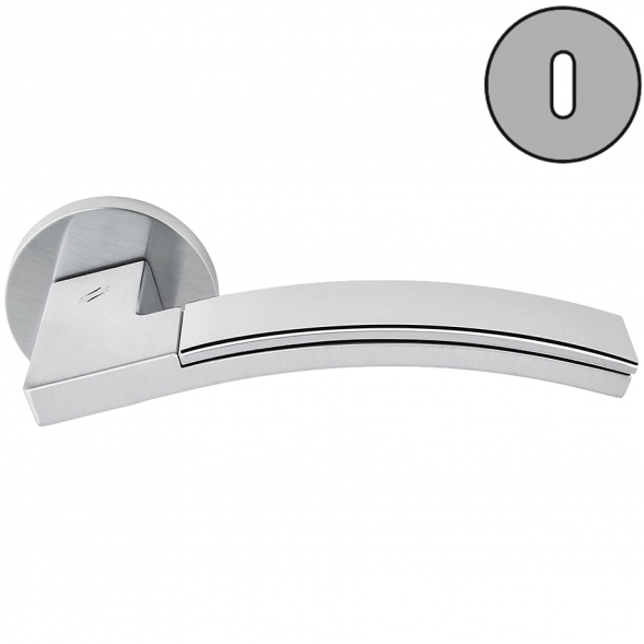 Дверная ручка Colombo TRAMA LC71R хром матовый/хром LC71R.CR/CM