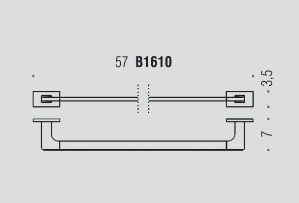 Полотенцедержатель COLOMBO DESIGN LOOK B1611.BM широкий цвет белый матовый