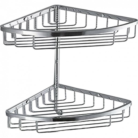 Полочка корзинка COLOMBO DESIGN ANGOLARI B9604 угловая одинарная с крючком цвет хром B9604.CR