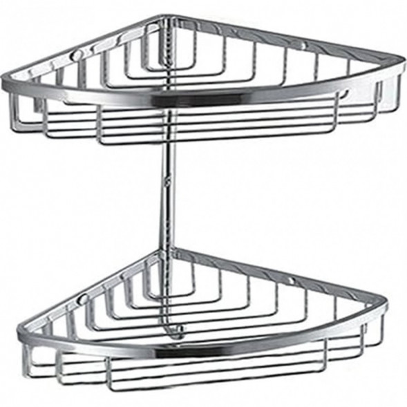 Полочка корзинка COLOMBO DESIGN ANGOLARI B9604 угловая одинарная с крючком цвет хром B9604.CR