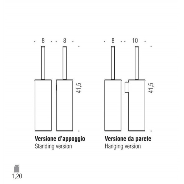 Ершик COLOMBO DESIGN CONTRACT B9706 Подвесной цвет хром B9757.CR
