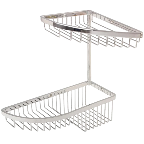 Полочка корзинка COLOMBO DESIGN ANGOLARI B9607 угловая двойная цвет хром B9607.CR