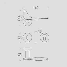Дверная ручка Colombo TWITTY TK11R золото TK11R.OL
