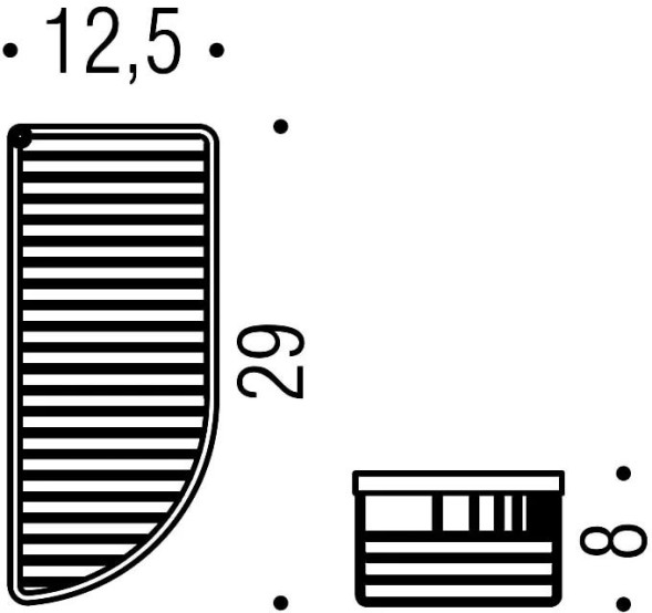 Полочка корзинка COLOMBO DESIGN ANGOLARI B9608 одинарная цвет хром B9608.CR