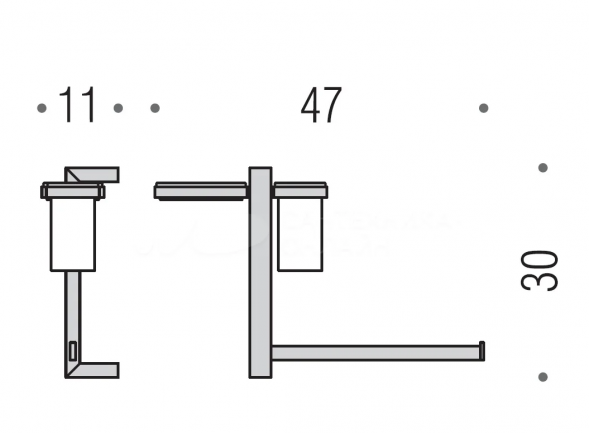 Подвесная штанга Colombo Units с аксессуарами B9120.D.CR-VAN B9120D.CR