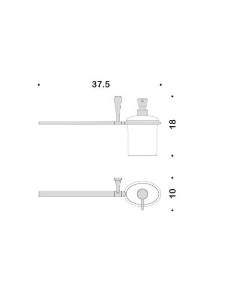 Полотенцедержатель с дозатором COLOMBO DESIGN LAND B2874DX настенный цвет хром B2874D.CR