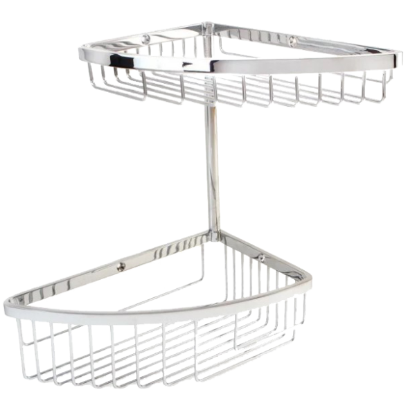 Полочка корзинка COLOMBO DESIGN ANGOLARI B9609 угловая двойная цвет хром B9609.CR