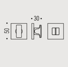 Фиксатор сантехнический Colombo Rosetta FF29 BZG графит матовый FF29BZG.GM