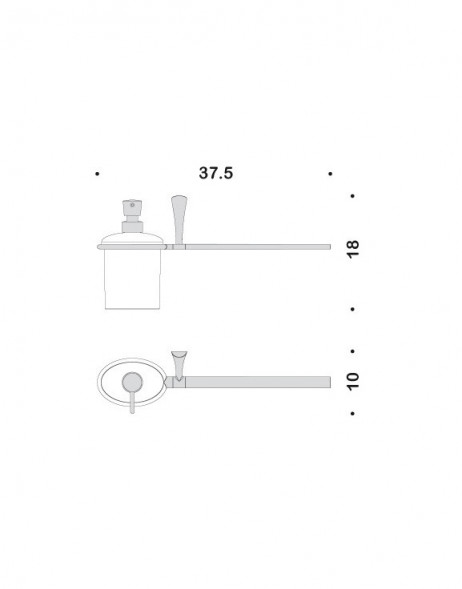 Полотенцедержатель с дозатором COLOMBO DESIGN LAND B2874SX настенный цвет хром B2874S.CR