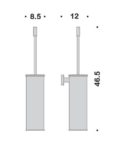 Ершик COLOMBO DESIGN PLUS W4962.HPS1 настенный цвет нержавеющая сталь W4962.HPS/SS