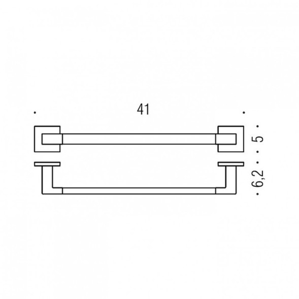 Полотенцедержатель COLOMBO DESIGN BASICQ B3709 широкий цвет хром B3709.CR