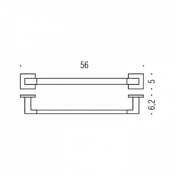 Полотенцедержатель COLOMBO DESIGN BASICQ B3710 широкий цвет хром B3710.CR