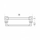 Полотенцедержатель COLOMBO DESIGN BASICQ B3710 широкий цвет хром B3710.CR