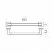 Полотенцедержатель COLOMBO DESIGN BASICQ B3711 широкий цвет хром B3711.CR