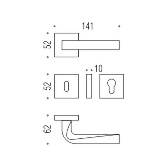 Дверная ручка Colombo PRIUS MA11R хром