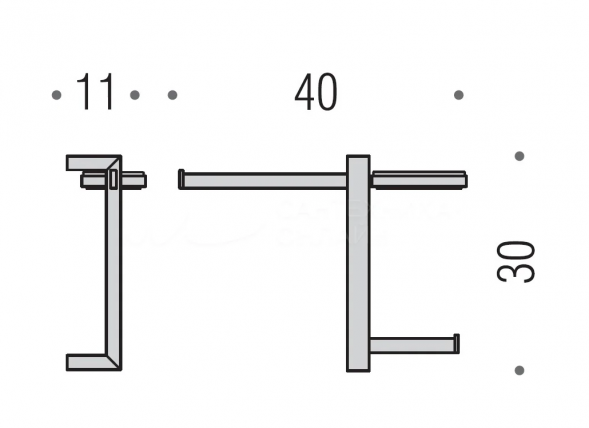 Подвесная штанга Colombo Units с аксессуарами B9122.S.CR-VAN    B9122S.CR