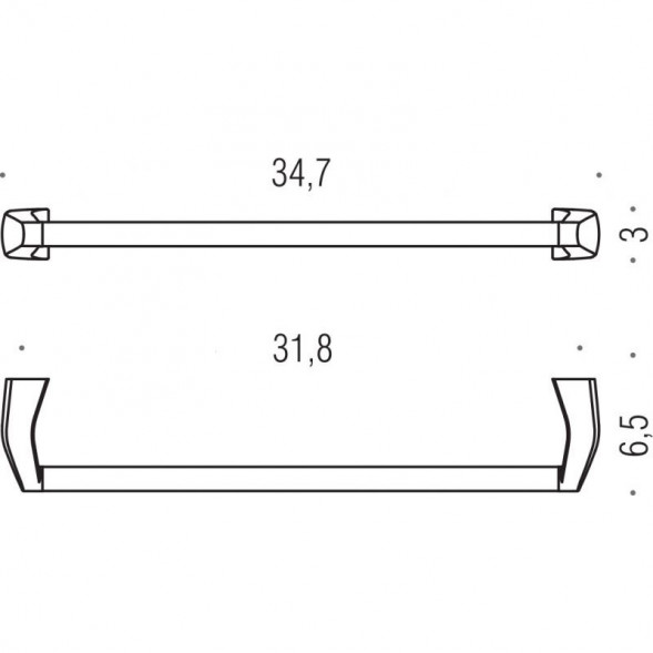 Полотенцедержатель COLOMBO DESIGN ROAD B8009.CR/CB  цвет хром-карбон B8009.CR/CB