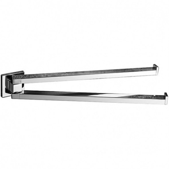 Полотенцедержатель COLOMBO DESIGN BASICQ B3712 двойной цвет хром B3712.CR